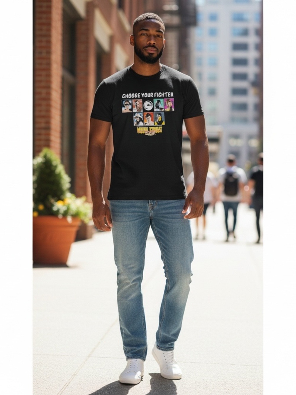 Mortal Kombat Klassic Choose Your Fighter Graphic T-Shirt Men’s L Black